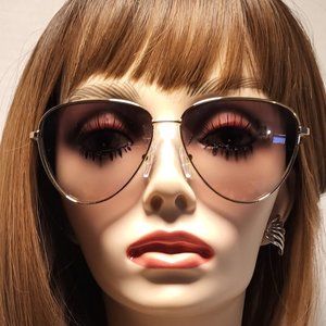 NWT Calvin Klein CK19103S Gold Aviator Sunglasses Rx-Able Optical Quality